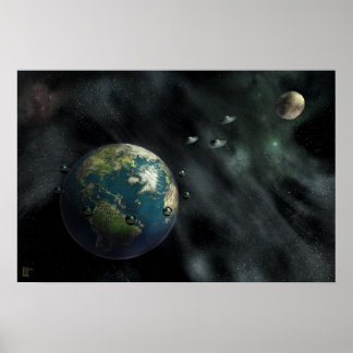 De aankomst - Sci Fi, ruimte, aarde, Poster