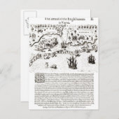 De aankomst van de Engelsen in Virginia Briefkaart (Voorkant / Achterkant)