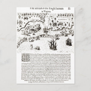 De aankomst van de Engelsen in Virginia Briefkaart