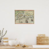 De aankomst van de Engelsen in Virginia Poster (Keuken)
