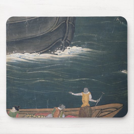 De aankomst van de Portugese japanse kleine lading Muismat (Voorkant)