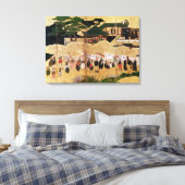 De aankomst van de Portugezen in Japan 2 Canvas Afdruk (Insitu (Slaapkamer))