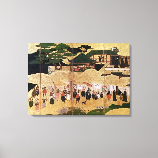 De aankomst van de Portugezen in Japan 2 Canvas Afdruk (Voorkant)