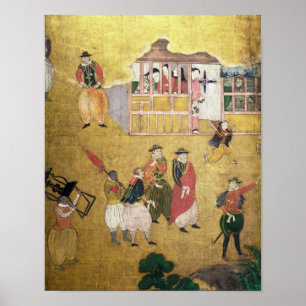 De aankomst van de Portugezen in Japan 2 Poster
