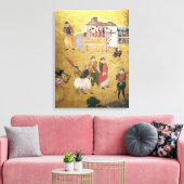 De aankomst van de Portugezen in Japan Canvas Afdruk (Insitu (Woonkamer))