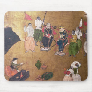 De aankomst van de Portugezen in Japan Muismat