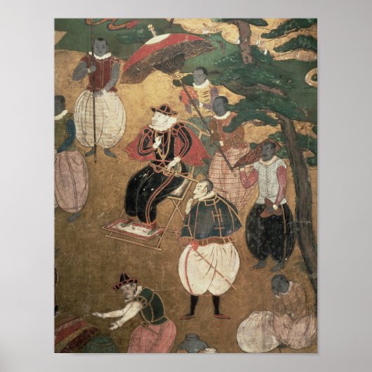 De aankomst van de Portugezen in Japan Poster (Voorkant)