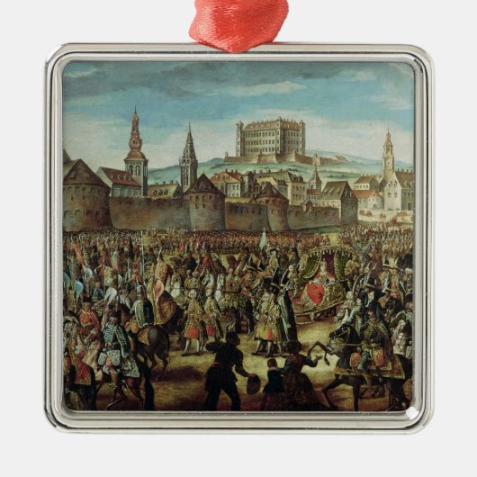 De aankomst van Empress Maria Theresa van Metalen Ornament (Voorkant)