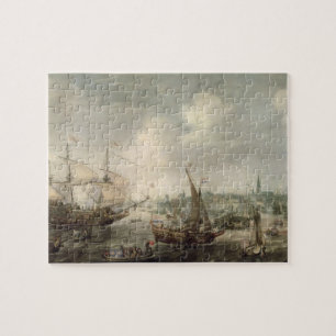 De aankomst van Fredrick V in Vlissingen in 1613 ( Legpuzzel