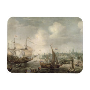 De aankomst van Fredrick V in Vlissingen in 1613 ( Magneet