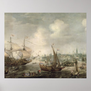 De aankomst van Fredrick V in Vlissingen in 1613 ( Poster