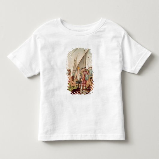 De aankomst van Hernando Cortes in Mexico Kinder Shirts (Voorkant)