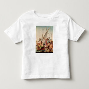 De aankomst van Hernando Cortes in Mexico Kinder Shirts