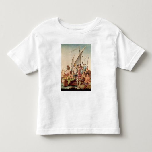 De aankomst van Hernando Cortes in Mexico Kinder Shirts (Voorkant)