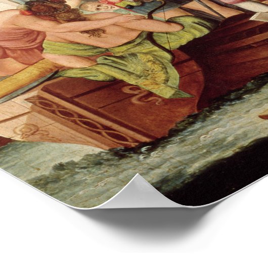 De aankomst van Hernando Cortes in Mexico Poster (Hoek)