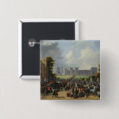 De aankomst van Louis-Philippe in Windsor Vierkante Button 5,1 Cm (Voorkant /achterkant)