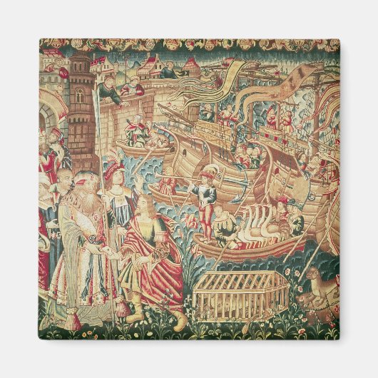 De aankomst van Vasco da Gama in Calcutta Magneet (Voorkant)