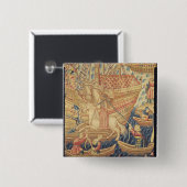 De aankomst van Vasco de Gama in Calicut Vierkante Button 5,1 Cm (Voorkant /achterkant)