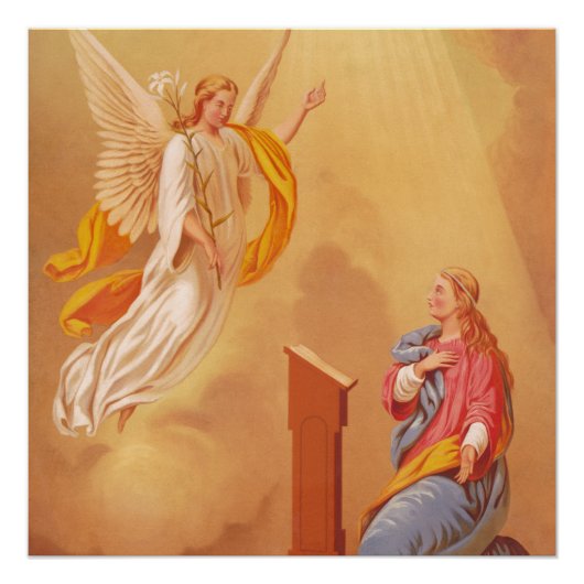 De aankondiging (1883), beroemd schilderij perfect poster (Voorkant)