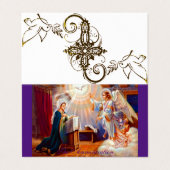 De Aankondiging (2) - Gebed Kaart Visitekaartje (Buitenkant ongevouwen)