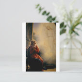 De aankondiging aan de blote maagd, Carl Bloch Briefkaart (Staand voorkant)