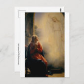 De aankondiging aan de blote maagd, Carl Bloch Briefkaart (Voorkant / Achterkant)