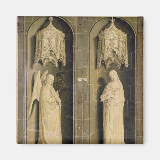De Aankondiging, buitenpaneel van de Triptych Magneet (Voorkant)