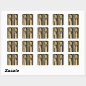 De Aankondiging, buitenpaneel van de Triptych Vierkante Sticker (Vel)