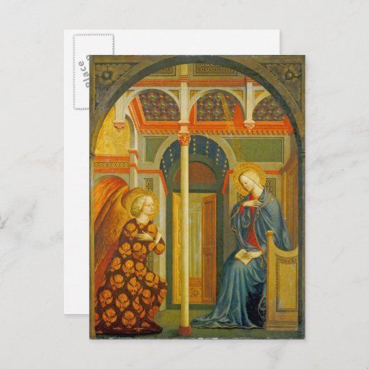 De aankondiging, c. 1423-24 briefkaart (Voorkant / Achterkant)