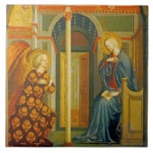 De aankondiging, c. 1423-24 tegeltje (Voorkant)