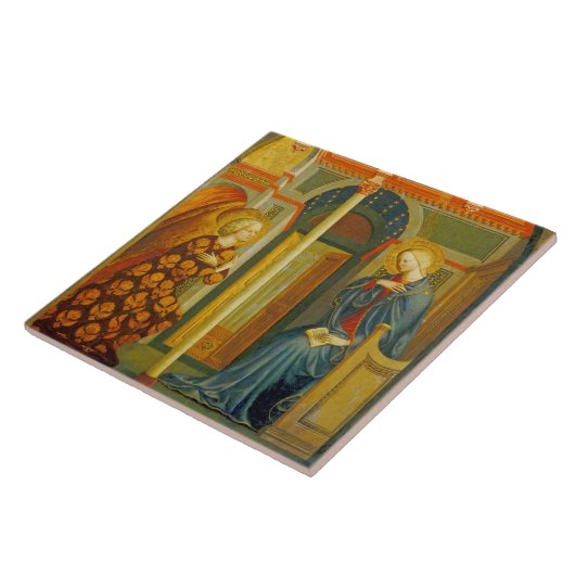 De aankondiging, c. 1423-24 tegeltje (Zijkant)