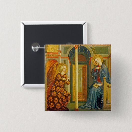 De aankondiging, c. 1423-24 vierkante button 5,1 cm (Voorkant /achterkant)