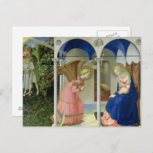 De aankondiging, c.1430-32 briefkaart (Voorkant / Achterkant)