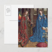 De aankondiging, c. 1434 - 36 (olie op canvas) briefkaart (Voorkant / Achterkant)
