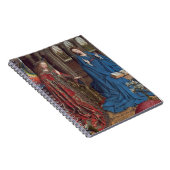 De aankondiging, c. 1434-36 (olie op doek) notitieboek (Rechterzijde)