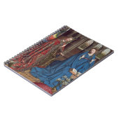 De aankondiging, c. 1434-36 (olie op doek) notitieboek (Linkerzijde)