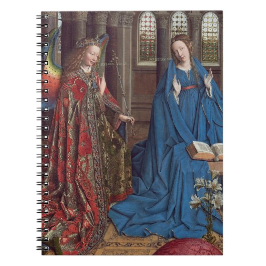 De aankondiging, c. 1434-36 (olie op doek) notitieboek (Voorkant)