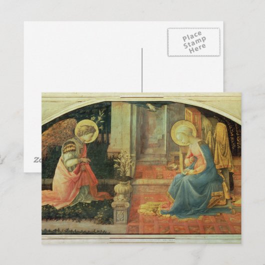 De aankondiging, c.1450-3 briefkaart (Voorkant / Achterkant)