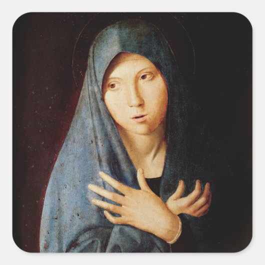De aankondiging, c.1473-74 vierkante sticker (Voorkant)
