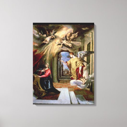 De aankondiging, c.1570-73 canvas afdruk (Voorkant)