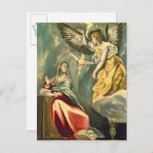 De aankondiging, c.1595-1600 briefkaart (Voorkant / Achterkant)