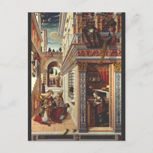De Aankondiging Carlo Crivelli Renaissance Kunst Briefkaart (Voorkant)