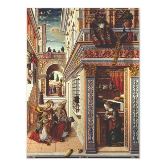 De Aankondiging Carlo Crivelli Renaissance Kunst Foto Afdruk (Voorkant)