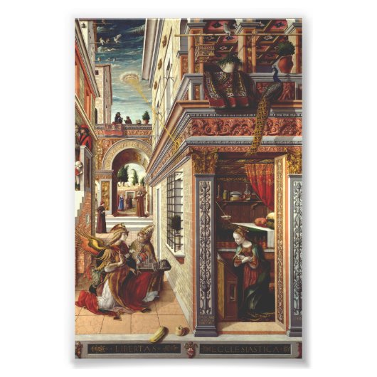 De Aankondiging Carlo Crivelli Renaissance Kunst Foto Afdruk (Voorkant)