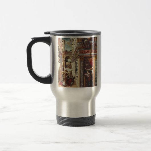 De Aankondiging Carlo Crivelli Renaissance Kunst Reisbeker (Links)