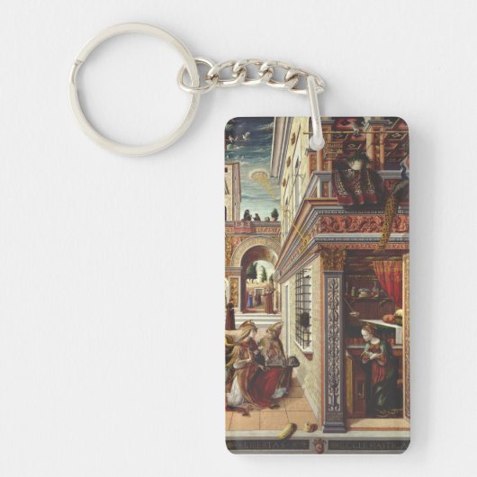 De Aankondiging Carlo Crivelli Renaissance Kunst Sleutelhanger (Voorkant)