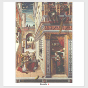 De Aankondiging Carlo Crivelli Renaissance Kunst Sticker