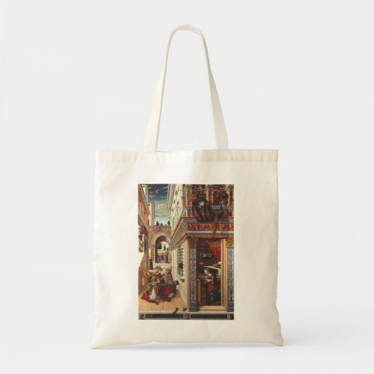 De Aankondiging Carlo Crivelli Renaissance Kunst Tote Bag (Voorkant)