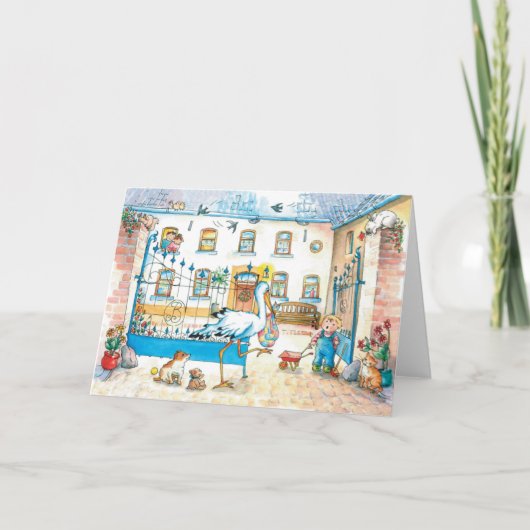 De aankondiging de "Aankomst van de geboorte van (Voorkant)