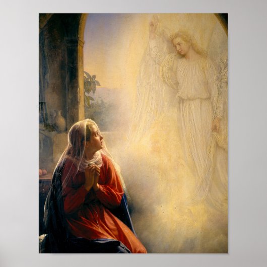 De Aankondiging door Carl Bloch Print (Voorkant)